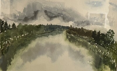 Widening of the Red Deer River