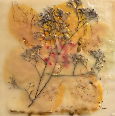 Barest of Whispers • 6 x 6 • Encaustic