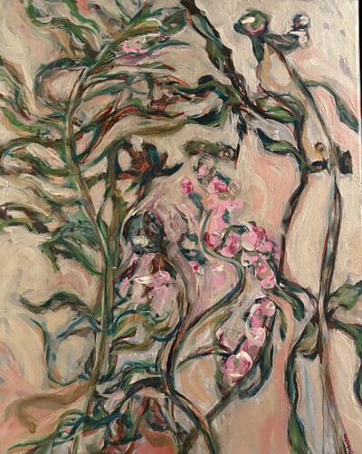 Northern Fern - Prairie Peony • 20 x 16 • Acrylic