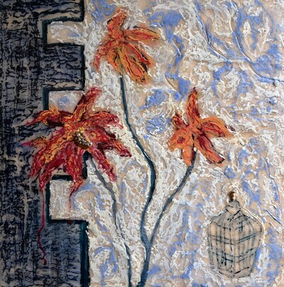 In Quiet Moments • 16 x 16 • Encaustic