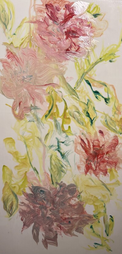 Let It Bloom • 24 x 12 • Mixed Media