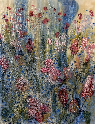 Luminous Drift • 24 x 18 • Encaustic